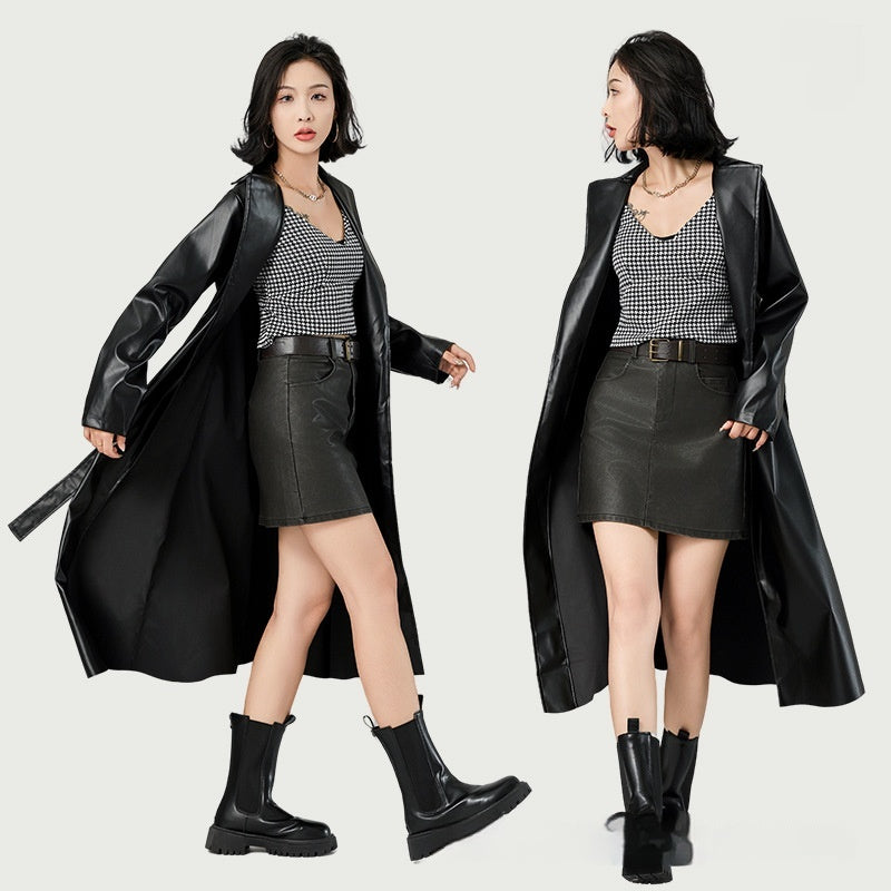 Chanella Leather Wind coat