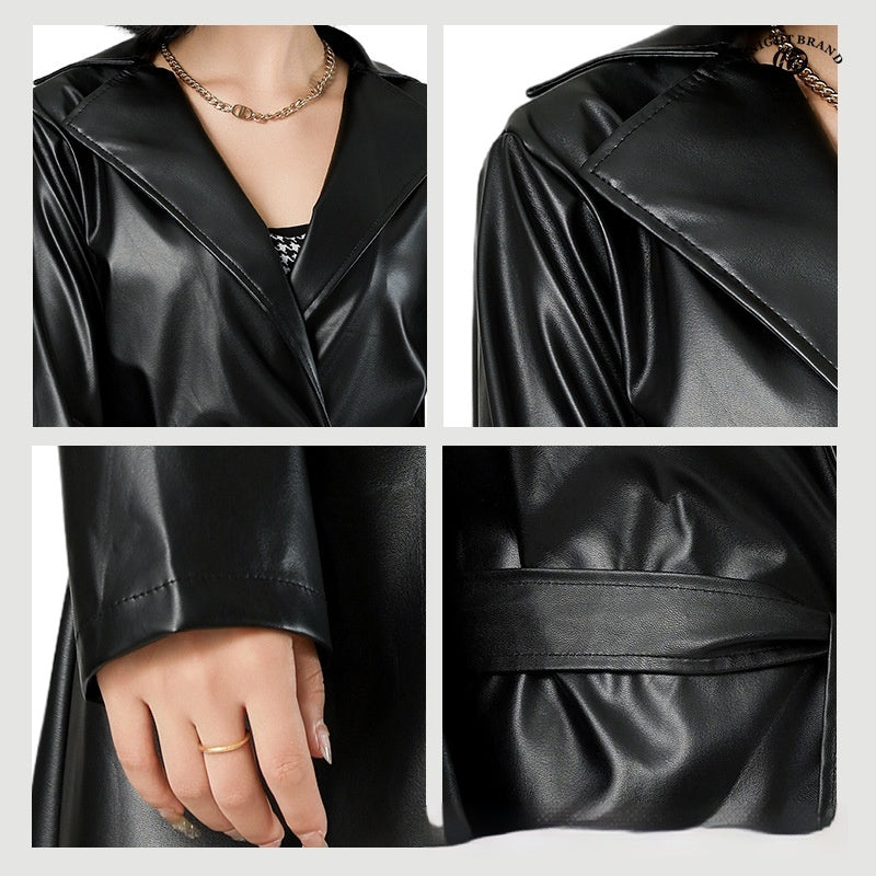 Chanella Leather Wind coat